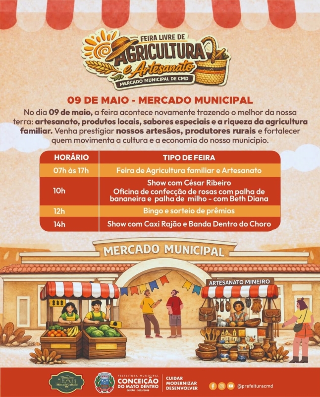 Evento feira-livre-de-agricultura-e-artesanato---dia-das-maes